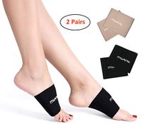 MGANG Compression Arch Sleeves, Lastest Upgraded, Perfect with Plantar Fasciitis Socks, Arch Support Brace for Women Men, Pain Relief, Heel Spurs, Flat Arches, Daily Wear, Black+Beige XL