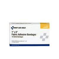 First Aid Only 1-008 Fabric Adhesive Light Woven Flexible Bandage Strip, 3 Length x 1 Width (Box of 16)