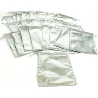 FindingKing 24 Pouches Silver Gift Bag Drawstring Jewelry 5" New