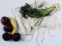 Cotton Canvas Muslin Bag. Double Drawstring. Premium Quality Reusable Muslin Bags. Pack of 25 (8 x 10 Inches)