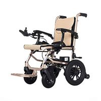 LS Electric Wheelchair, Aluminum Alloy Elderly Disabled Wheelchair, Foldable Portable 4-Wheel Smart Care Car