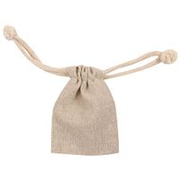 JAM PAPER Burlap Pouches with Drawstring - 3 x 4 - Oatmeal Linen Recycled - Sold Individually