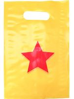 Lifetime Inc Party Favor Goodie Bags Superhero Wonder Woman Theme Birthday Supplies Plastic with Handle (Star)