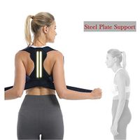 JeKaVis Back Brace Posture Corrector with Steel Plate Support, Adjustable Clavicle Correction Belt, Improves Body Shaping Posture and Provides Lumbar Support for Lower and Upper Back Pain (S)