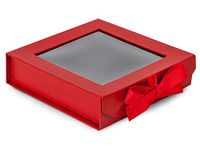 Folding Presentation Box with Window 24 Count - Medium - Red