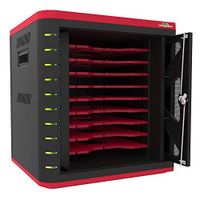 ChargeTech Desktop Cabinet Charging Station w/Universal Charging Tips Included - Charge Station for All Devices: iPhone, iPad, Tablets, Samsung Galaxy, for Schools, Hospitals, Businesses
