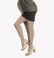 Preggers by Therafirm Maternity Support Pantyhose - 20-30mmHg Moderate Compression Nylons (Natural, Large Short)