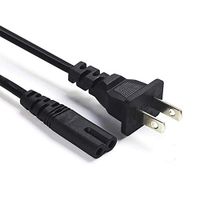 [UL Listed] Power Cord Cable Compatible Xbox One S/X Slim Game Console, Sony PS4 PS3, Samsung LG Sharp TCL Sony TV, Hp Canon Printer 2 Prong AC Wall Charger Replacement