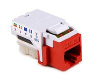 Hellermann Tyton RJ45FC5E-RED Category 5e Modular Keystone Jack, Red