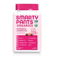 SmartyPants Women's Formula Gummy Vitamins: Gluten Free, Multivitamin, CoQ10, Folate (Methylfolate), Vitamin K2, Vitamin D3, Biotin, Methyl B12, Omega 3 DHA/EPA Fish Oil, 180 Count (30 Day Supply)