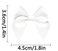 Pre-Tied Satin Gift Bows Ｗhite (Pack of 50)