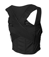 Swedish Posture Position Lower Back and Shoulder Support (Extra Small - (23.6-29.5 inches), Black)