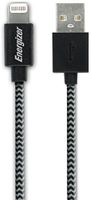 Premier Energizer iPhone Charger Lightning Cable 8ft MFi Fast Charging USB Syncing Cables Nylon Braided, Black 8 Feet