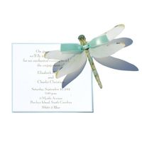 Small Blue Dragonfly Die-cut Card, Pack of 10