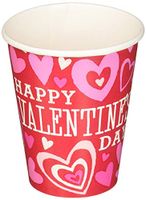 Amscan 7314481 Valentine's Day Paper Cups Party Supplies, 9 oz, Red