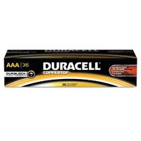 Duracell MN24P36 CopperTop Alkaline Batteries, AAA, 36/PK