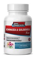 antioxidant Booster - Echinacea & Goldenseal Root 300MG - goldenseal Capsules Root - 1 Bottle (100 Capsules)