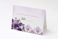 100 Wedding Birthday Party Seating Cards Floral Purple Lavender