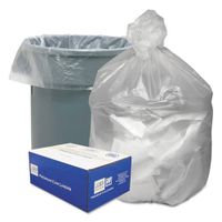 High Density Waste Can Liners, 55-60gal, .472mil, 38 x 58, Natural, 200/Carton, Sold as 1 Carton