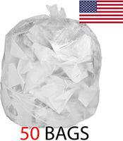 Strong Clear Trash Bags, Transparent See Through Garbage Bags (50, 55 Gallon)