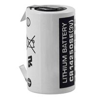 PLC-7 with Tabs 3V 850mAh 1/2 AA Lithium Battery Replaces Sanyo CR12600SE CR2NP