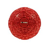 WODSKAI Massage Ball Myofascial Release Lacrosse Ball for Trigger Point Therapy, Muscle Knots, Yoga Therapeutics with 3 Kinds Bag-Free Carrying Bag (Red 12cm)