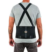 Ergodyne ProFlex 1100SF Back Support Brace, 8" Spandex Belt, Patented Stays Provide Added Support, Small