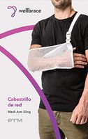PTM Wellbrace Breathable Cool Mesh Arm Sling - Doctor Designed & Developed for Shoulder, Arm, Elbow, Forearm. Easy on & Off, Adjustable & w/Inner Thumb Loop. Either Arm W/or W/O Cast (Medium)