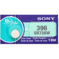 Sony 396 (SR726W) 1.55V Silver Oxide 0% Hg Mercury Free Watch Battery (8 Batteries)