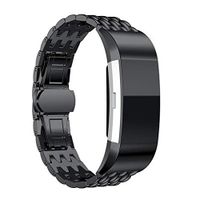 Lyperkin Compatible with Fitbit Charge 2 Bands, Genuine Stainless Steel Watch Strap Bands Quick Release Replacement Wristband Accessories Compatible with Fitbit Charge 2 Watch for Women Men A-31