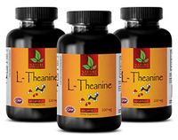 Brain Memory Supplements - L-THEANINE 200MG - Dietary Supplement - theanine Stress - 3 Bottles (180 Capsules)