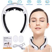 Pretty Glad Electric Pulse Back and Neck Massager Far Infrared Heating Pain Relief Tool Health Care Relaxation Intelligent Cervical Massager