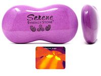 Serene (Amethyst)(Single) Synergy Stone - Contoured Hot Stone Massage Tool - Relaxing and Therapeutic for Neck, Back, Legs, Feet - Ultra-Smooth for Massage on Skin with Oil or Over Clothes