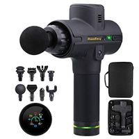 PressKnot VSport Massage Gun- Handheld Sports Massager for Athletic Recovery - Heart Rate Monitor - 9 Percussive Speeds for Deep Tissue Myofascial Pain Relief and Trigger Point Muscle Therapy (Black)
