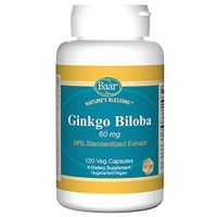 Ginkgo Biloba, 60 mg, 120 Veg Capsules