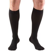 Truform 15-20 mmHg Compression Stockings for Men and Women, Knee High Length, Closed Toe, Black, X-Large