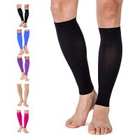 TOFLY Calf Compression Sleeve for Men & Women, 1 Pair, Footless Compression Socks 20-30mmHg for Leg Support, Shin Splint, Pain Relief, Swelling, Varicose Veins, Maternity, Nursing, Travel, Black 5XL