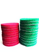 20 Pieces Scrub Pads Drill Power Brush Tile Scrubber Scouring Pads Cleaning Kit Including 2 Kinds of Abrasive Buffing Pads Replacement for Home Kitchen House Indoor Outdoor Cleaning (4 Inch)