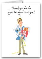 Male Realtor Thank You for Opportunity Note Card - 10 Boxed Cards & Envelopes