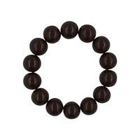 eleeColorful Power Health Tourmaline Black/Green Bigger Beads Stretch Bracelet Wristband (Coffee)