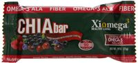 Xiomega3 Chia Bar, Mixed Berries with Yogurt Coating, 6 Count, 0.9 Ounce