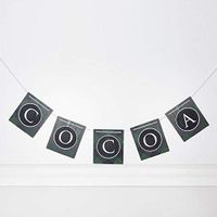 56" X 7.5" X .25" Wood Swag (Cocoa), White/Black/Green – 70425