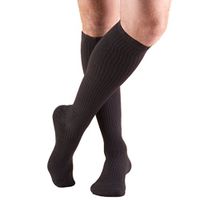 Truform Compression Socks, 15-20 mmHg, Men's Gym Socks, Knee High Over Calf Length, Brown, X-Large