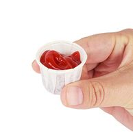GOLDEN APPLE, 0.5oz-250ct White Treated Paper Souffle Portion Cups for Measuring, Medicine, Samples, Jello Shots,Harvest Paper. Compostable Souffle, Portion Cup