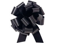 8 Inch Pull String Bows Black 20 Loops (2 & 1/2 Inch Ribbon) (10/pkg) Pkg/1