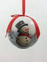 G for Gifts - LED Light Up Ornament - White with Snowman
