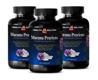 Mood and Anxiety Supplements - MUCUNA PRURIENS - Velvet Beans Extract - adaptogens Supplements - 3 Bottles 180 Capsules