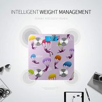 Bluetooth Electric Scale Cartoon Skydiving Extreme Sports Weight Scale Bluetooth Body Fat Composition Monitor Analyzer with Smartphone App for Body Management-396 Lbs
