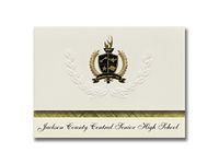 Signature Announcements Jackson County Central Senior High School (Jackson, MN) Graduation Announcements, Presidential Basic Pack 25 with Gold & Black Metallic Foil seal