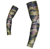 Arm Sleeve - Sports Compression Sleeves for Baseball, Basketball, Football, Cycling, Golf - Elbow Brace for Arthritis, Lymphedema - UV Protection, Tattoo Cover (1 Pair) (Camo, XL 11-14")